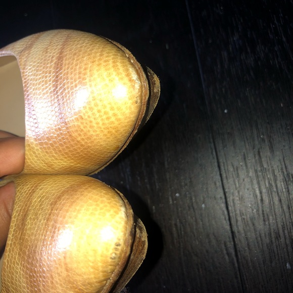 Boutique 9 Snakeskin Print Tan Neutral Heels 8 - Picture 5 of 8